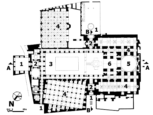 Plan of Yazd friday mosque